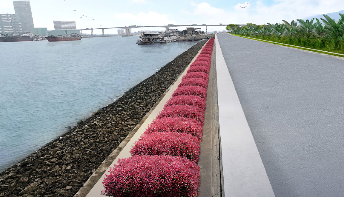 万顷沙联围北界河水闸至中山界外江堤防综合整治工程